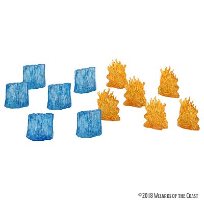 D&D Icons of the Realms Miniatury kouzel Efekty: Ohnivá stěna a Ledová stěna – Poškozený obal